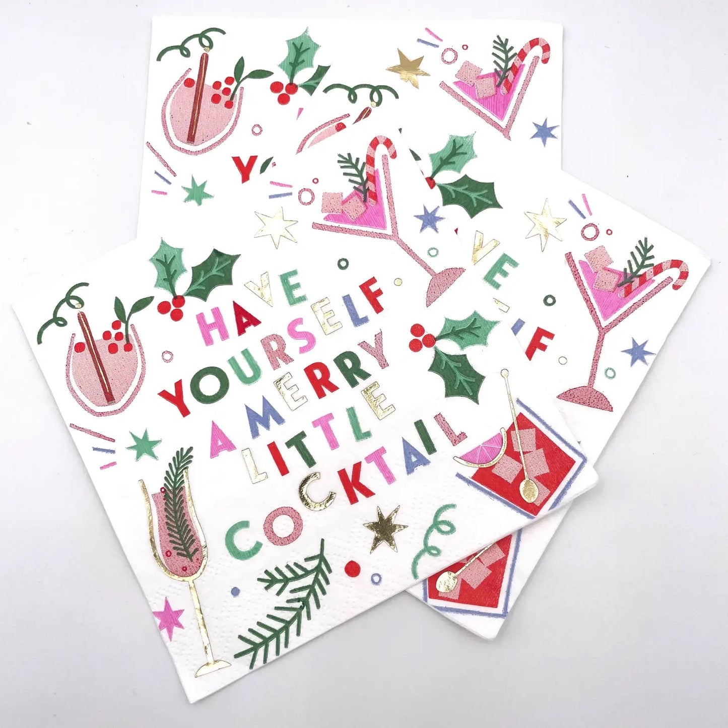 Christmas Napkins | Merry Little Cocktail