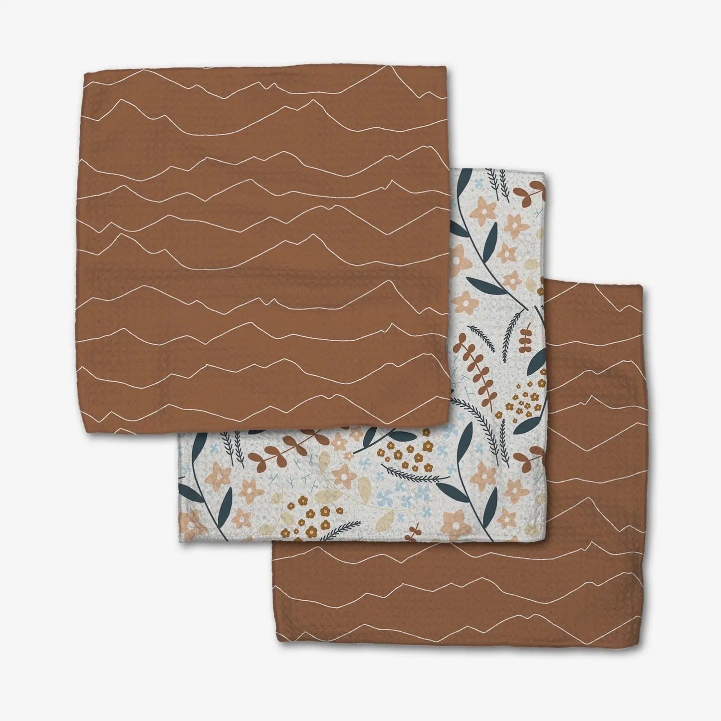 Autumn Wildflowers Cozy Fall Dishcloth Set