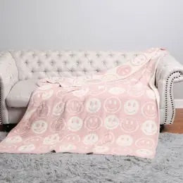 Happy Face Throw Blanket