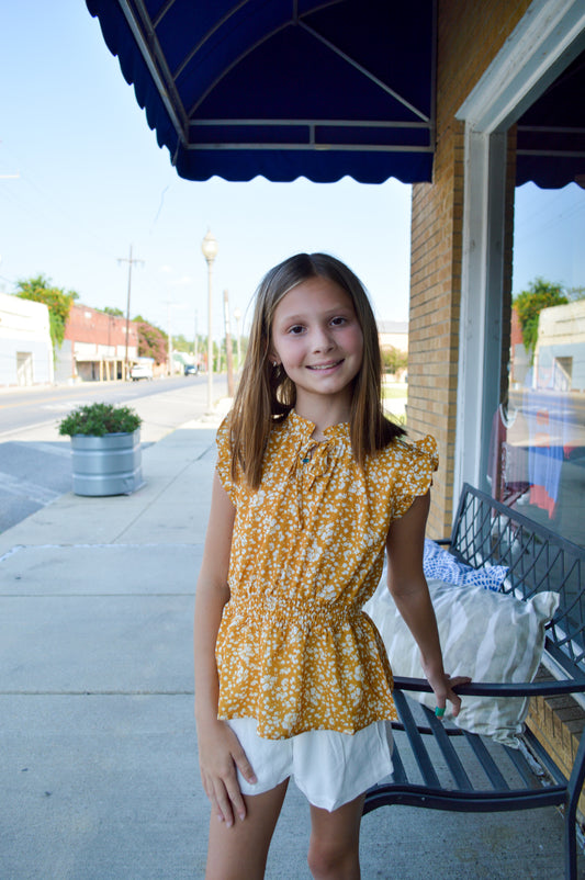Smock Waist Ruffled Top