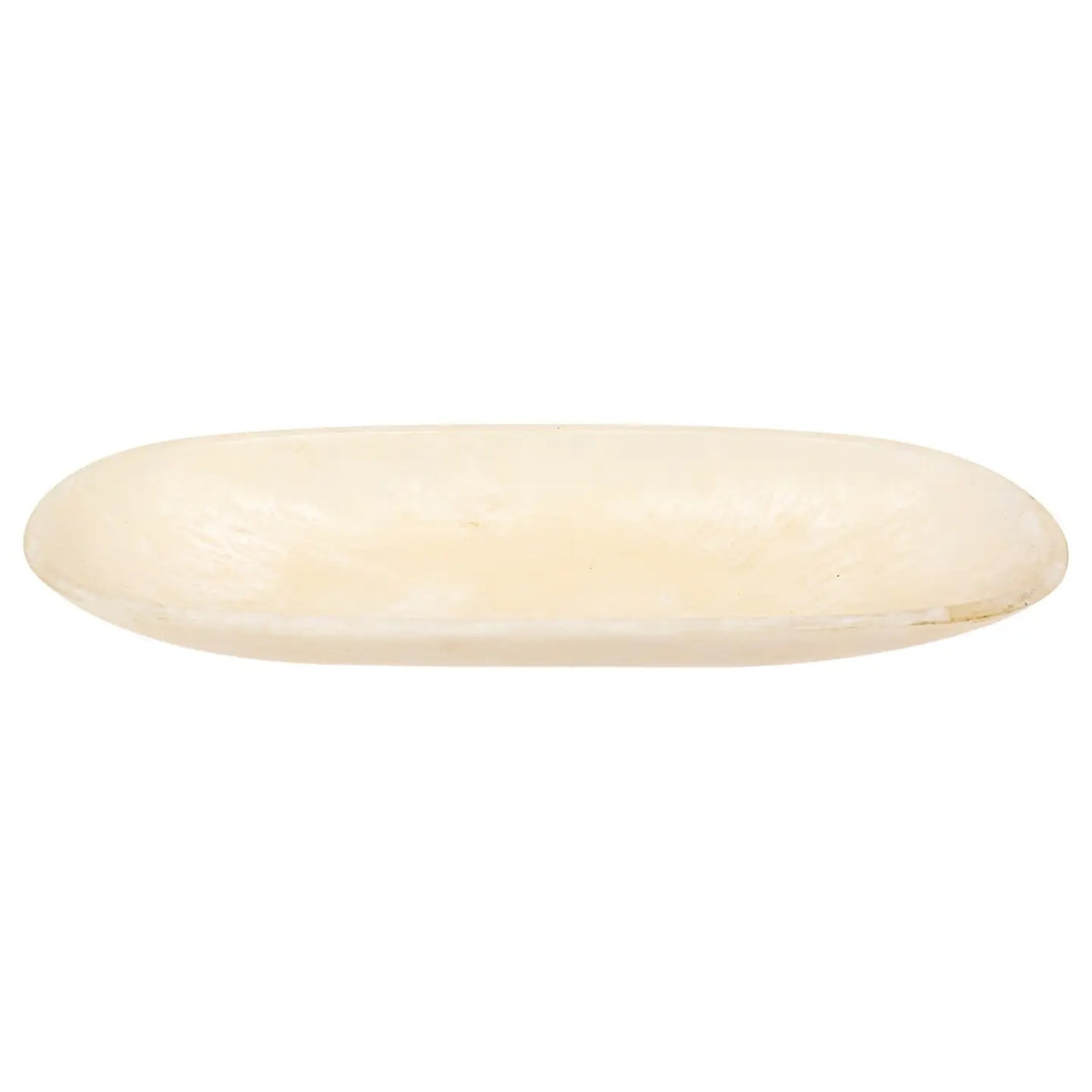 Cream Resin Oval Tray