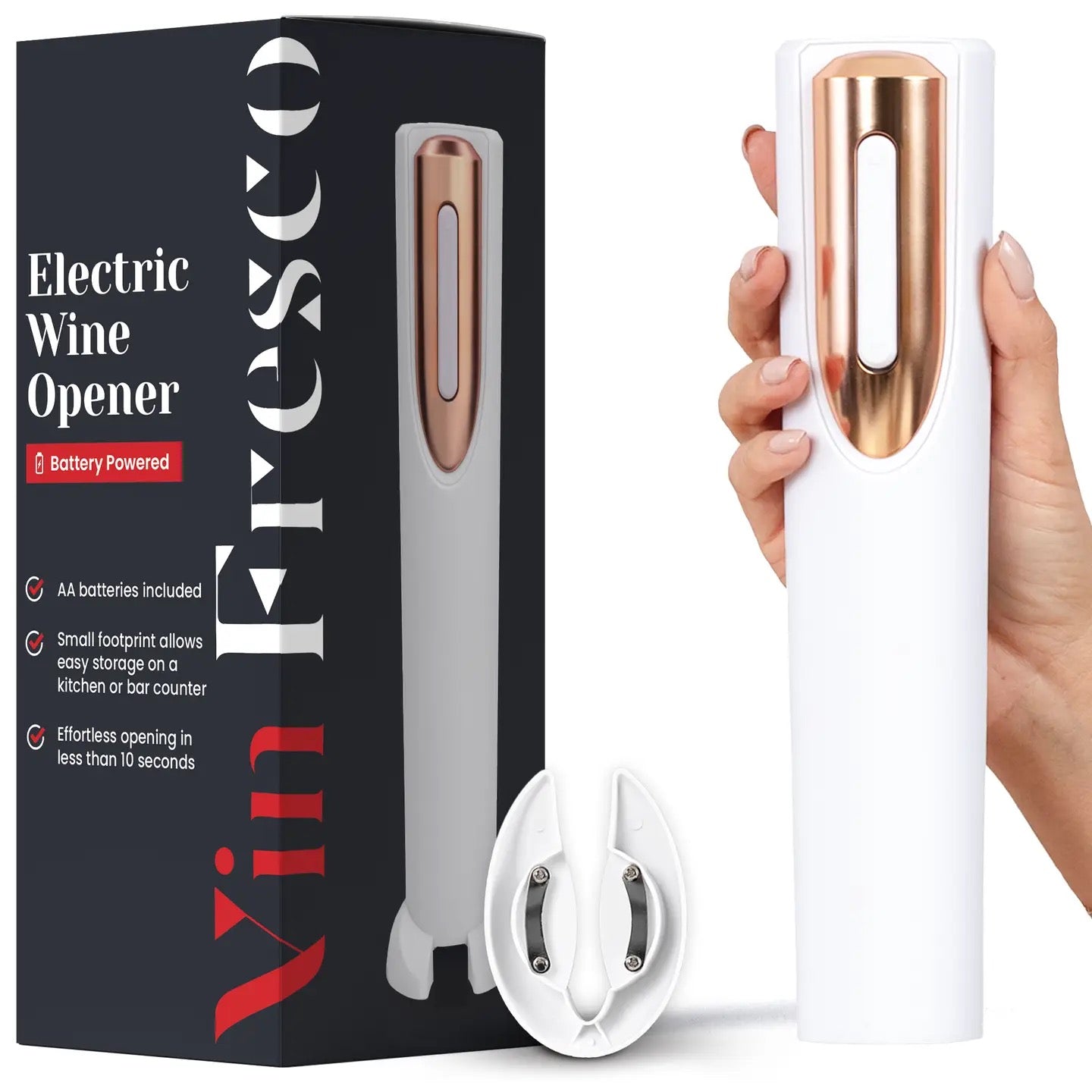 Electric Wine Opener - White