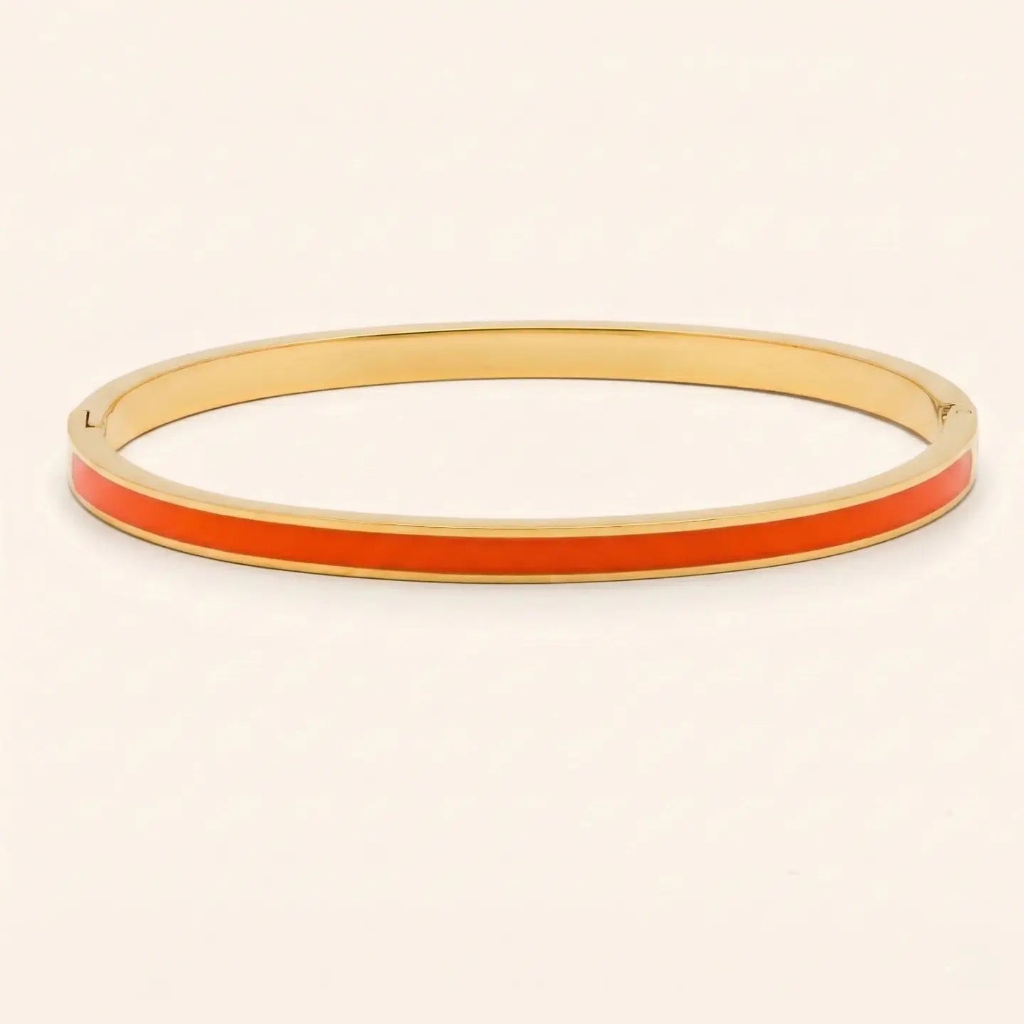 Signature Enamel Bracelets - Red/Orange