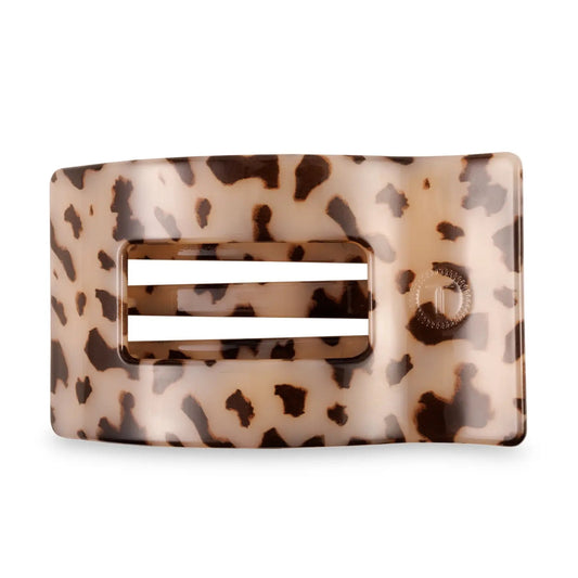 Flat Rectangle Hair Clip - Blonde Tortoise
