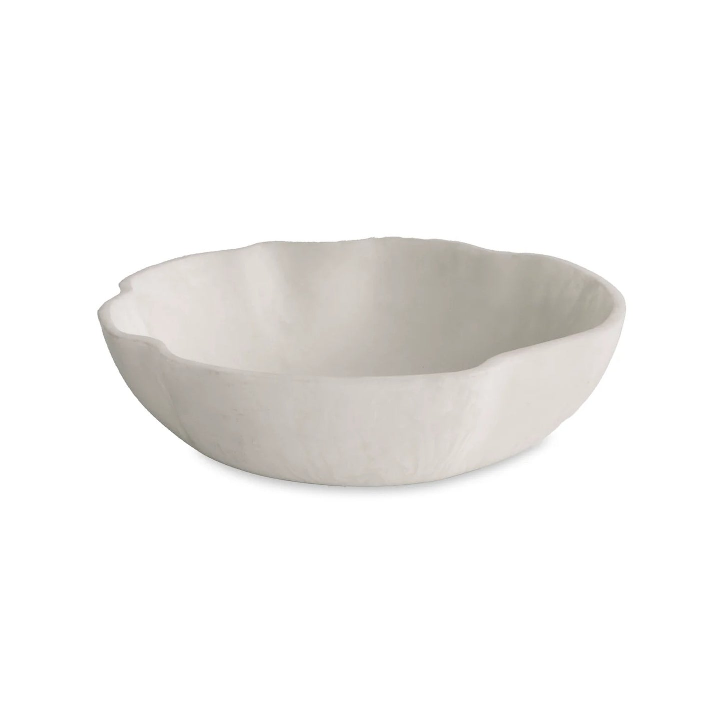 RESIN Sorbet Large Wavy Round Bowl - Coconut