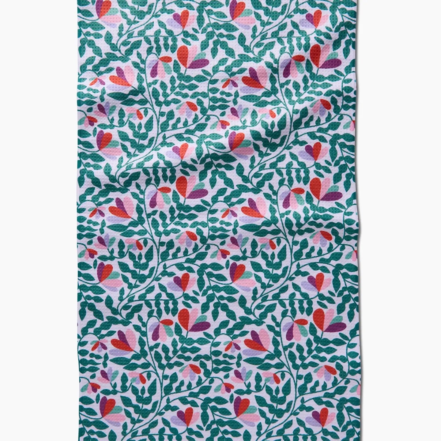 Spring Wavy Leaves Tea Towel