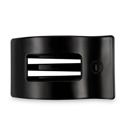 Flat Rectangle Hair Clip - Jet Black