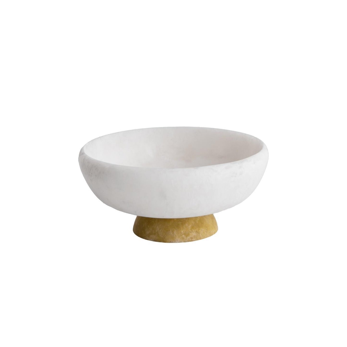 RESIN Sorbert Medium Round Bowl with Base - Coconut and Matcha