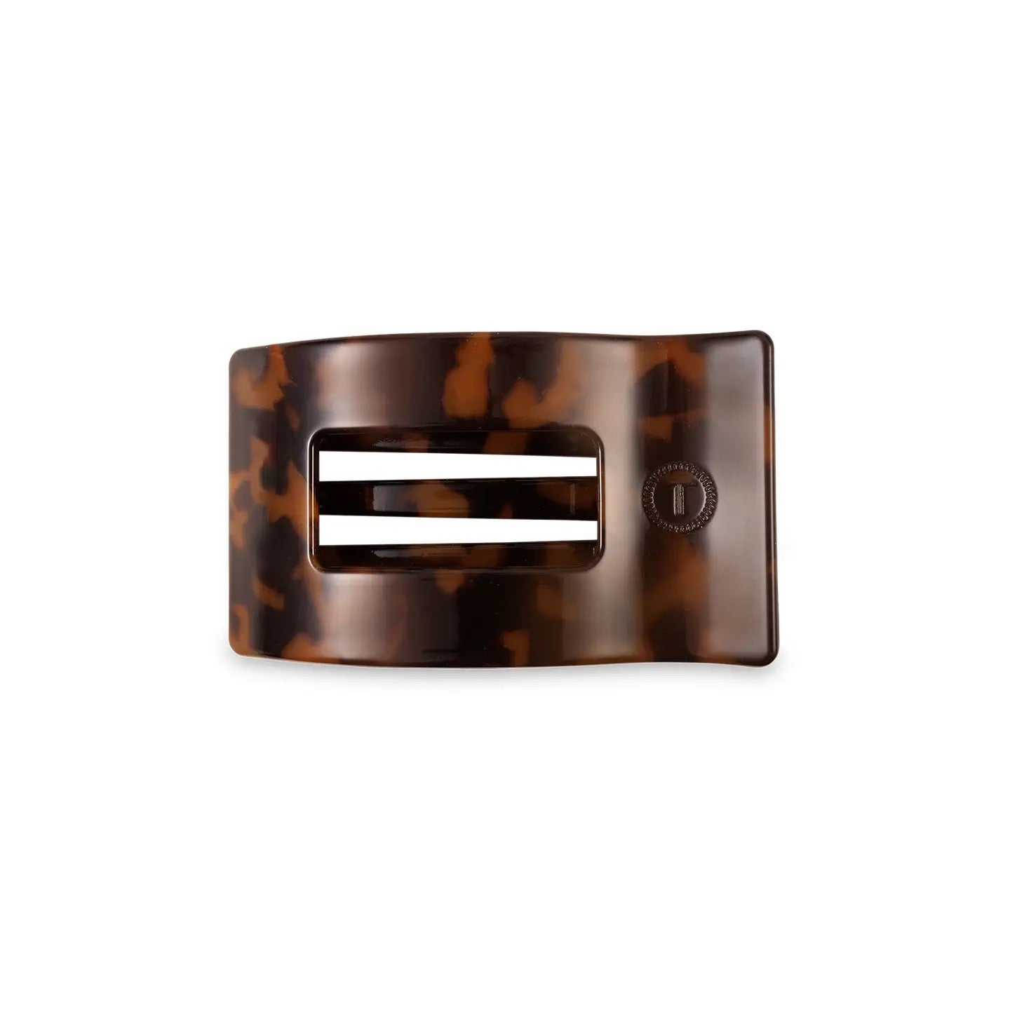 Flat Rectangle Hair Clip - Tortoise