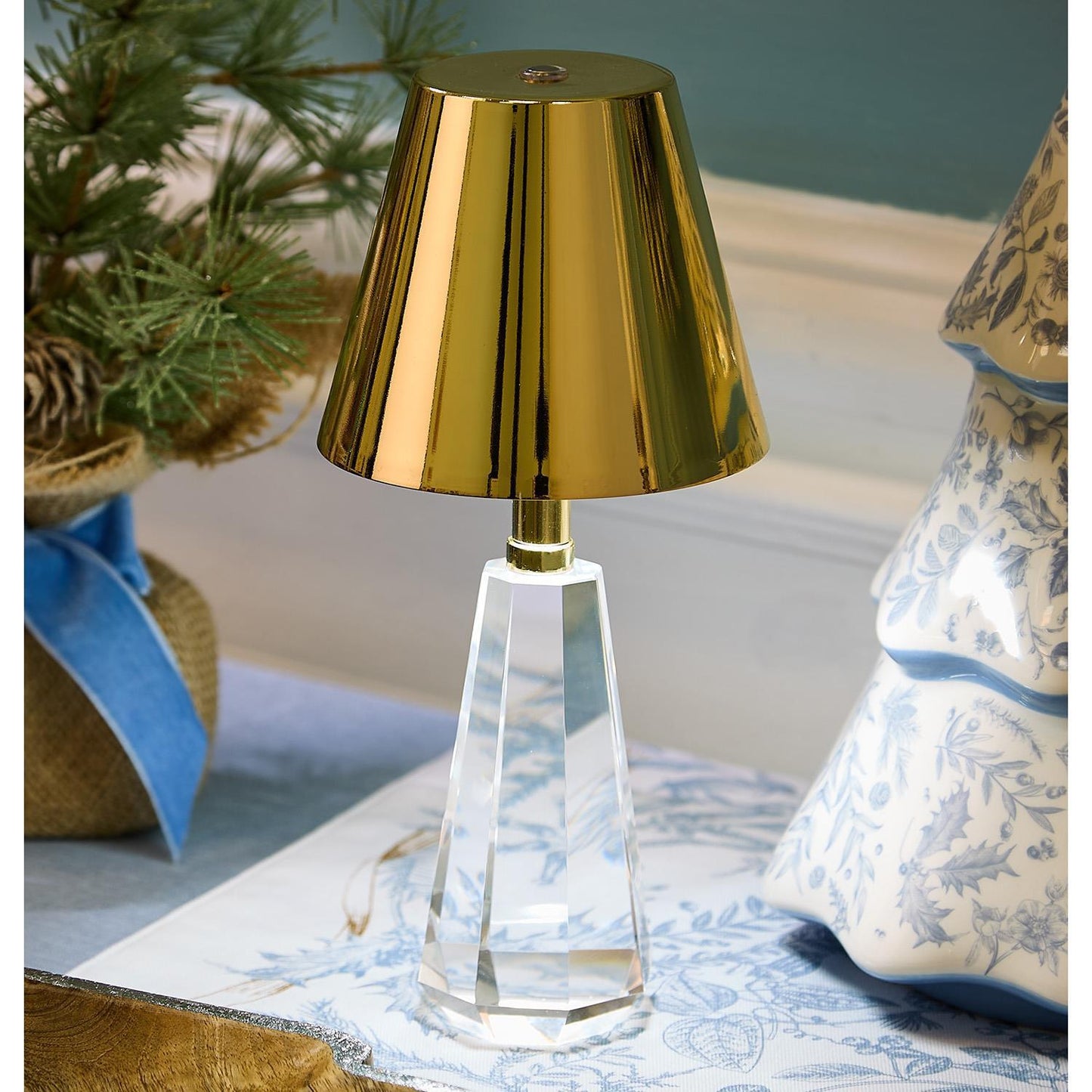 Glass LED Portable Cordless Table Lamp