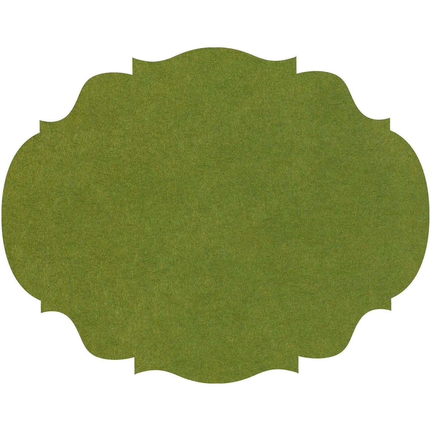 DIE-CUT GREEN FRENCH FRAME PLACEMAT