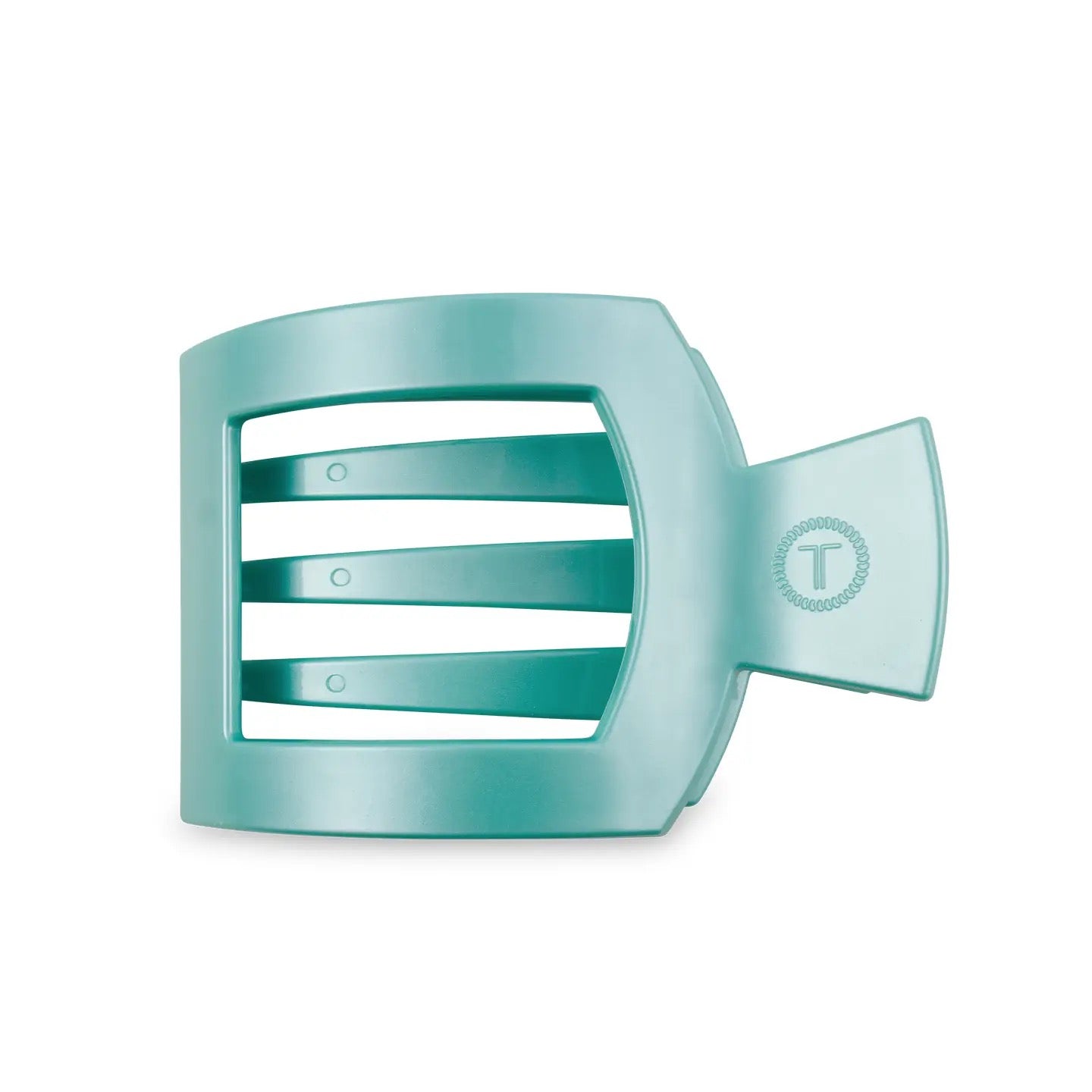 Square Flat Hair Clip - Totally Turquoise