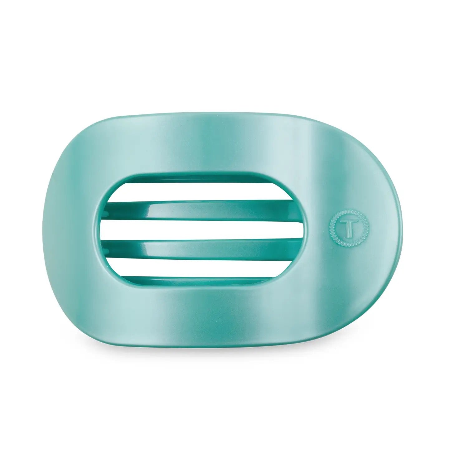 Round Flat Hair Clip - Totally Turquoise