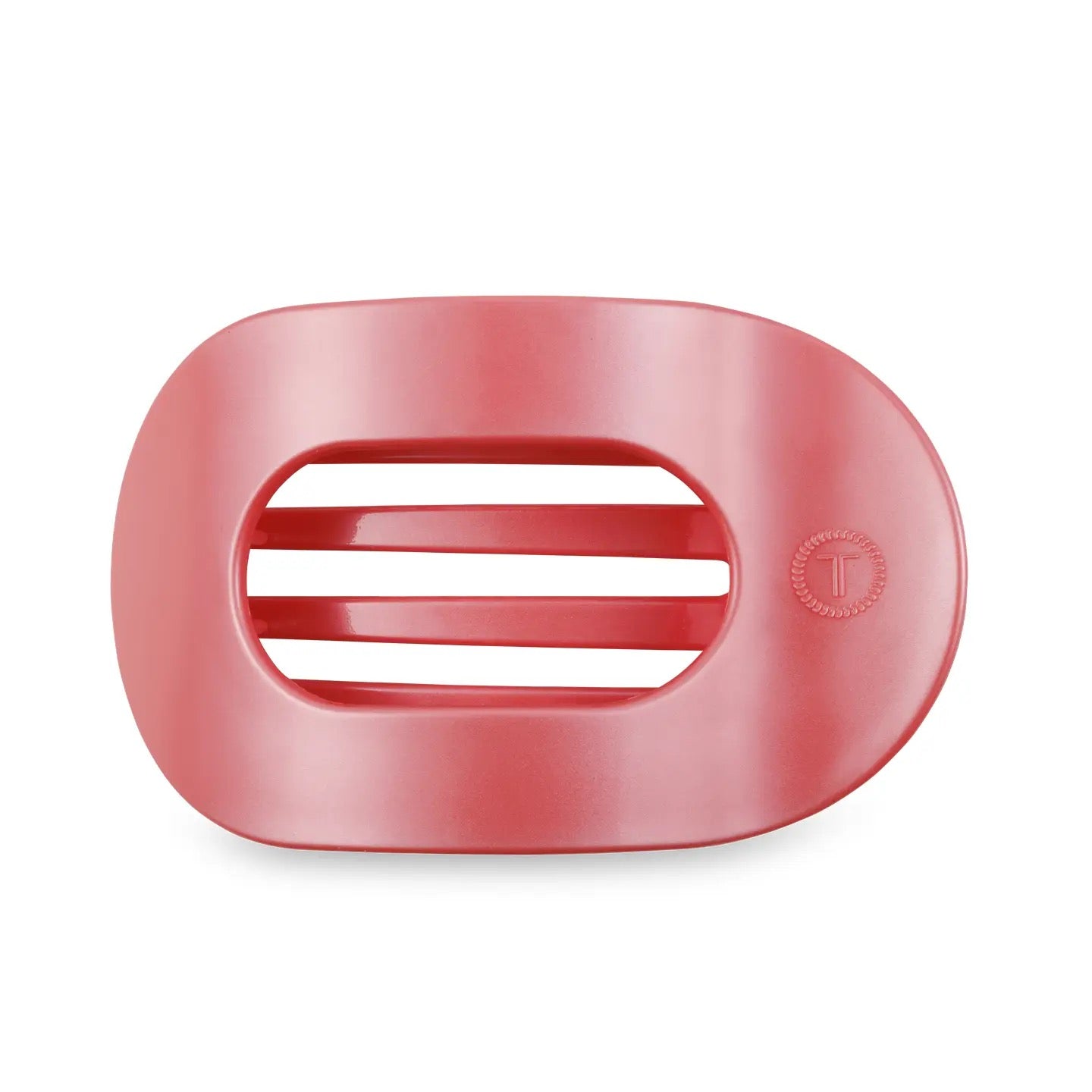 Round Flat Hair Clip - Calming Coral