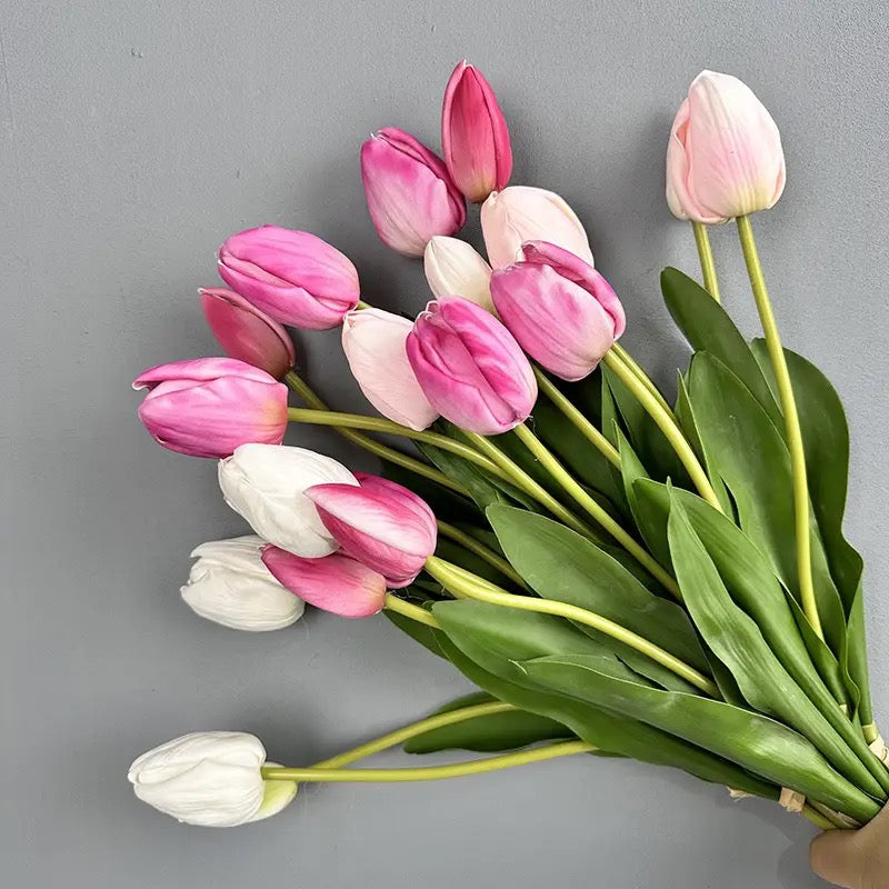 19'' Real Touch Tulips Bunch