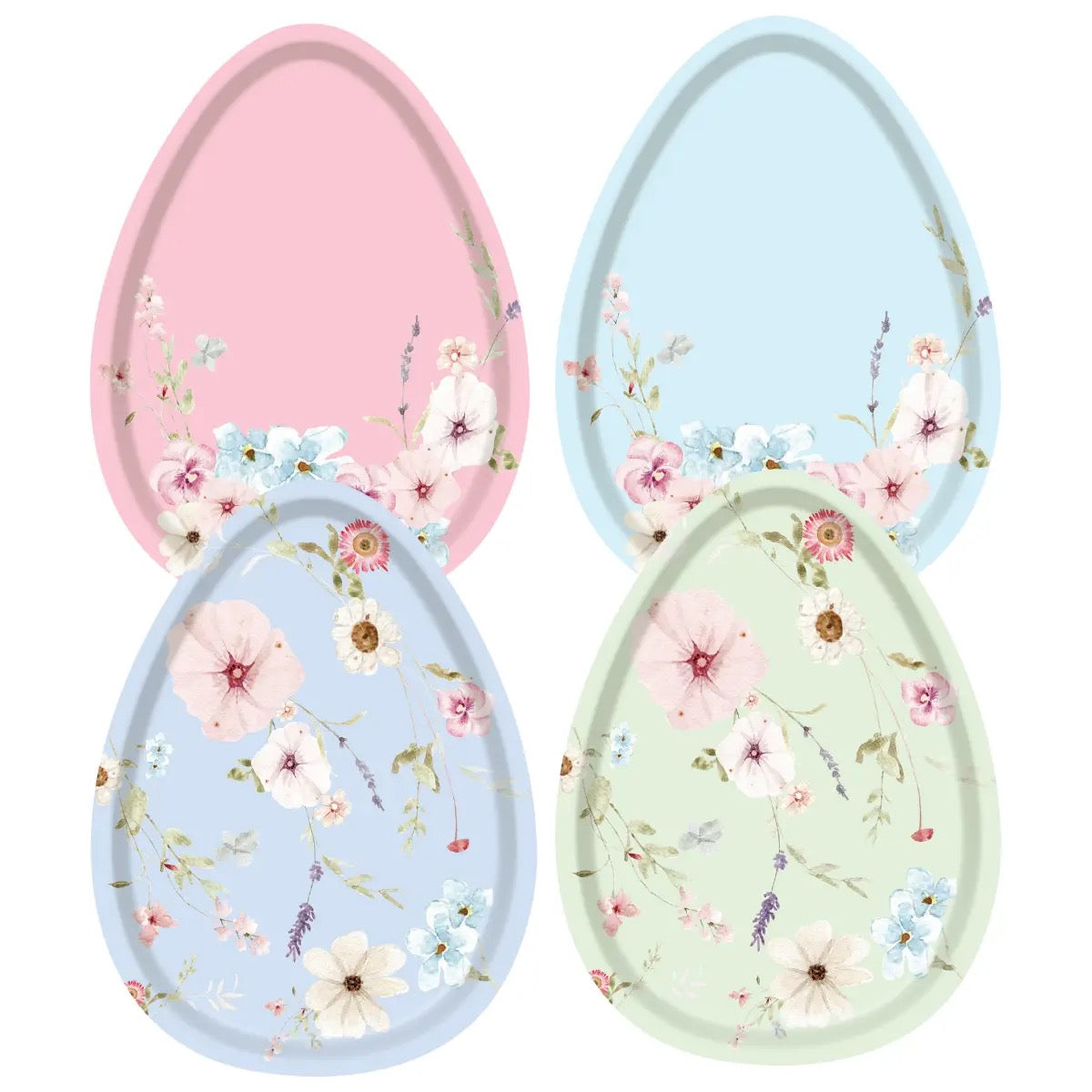 Easter Fields Egg Die Cut Salad Plate
