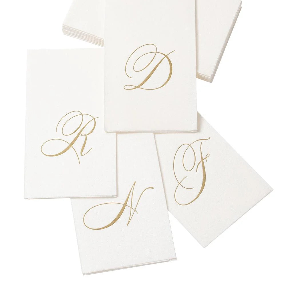 Gold Paper Linen Guest Towel Napkins