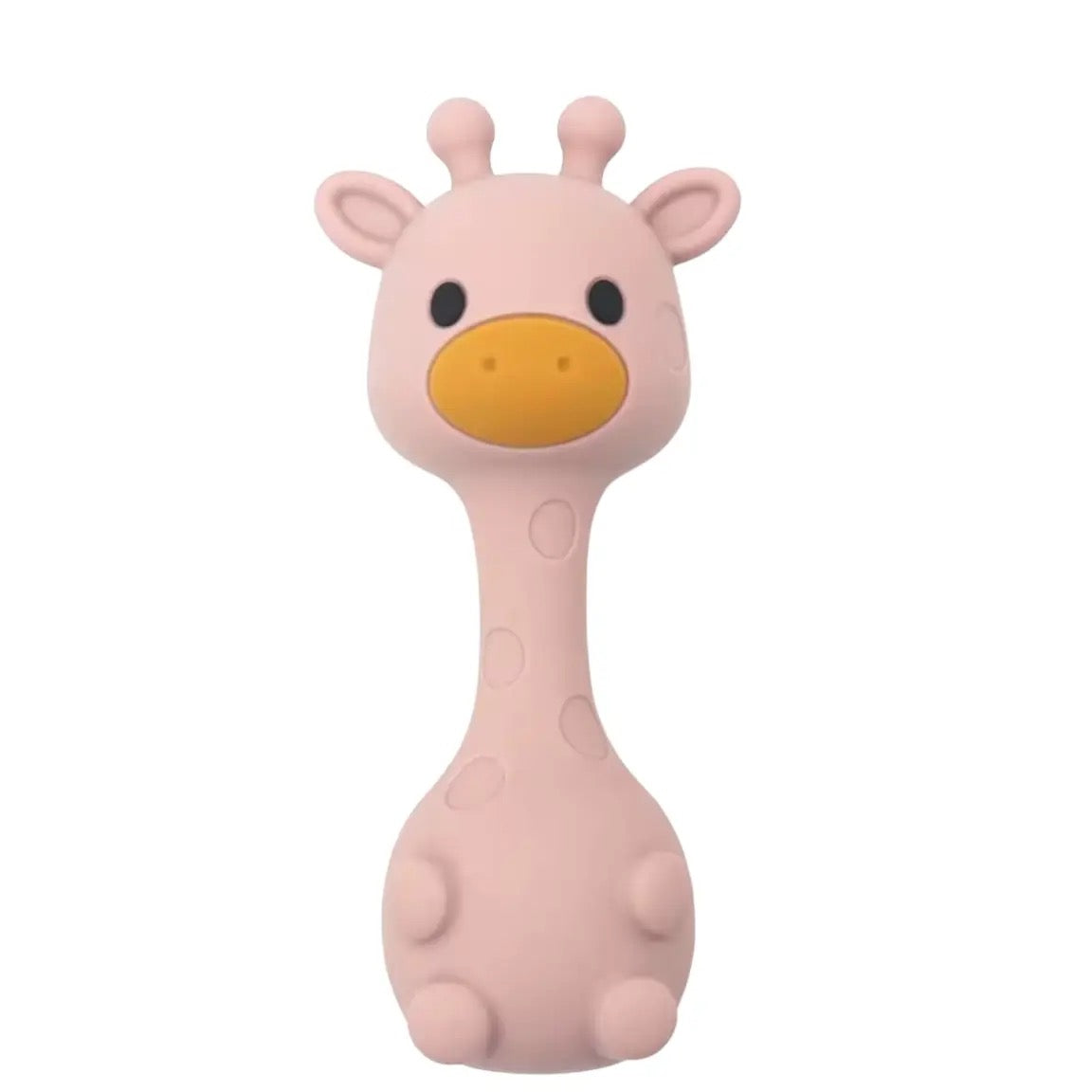 Silicone Giraffe Rattle - Pink