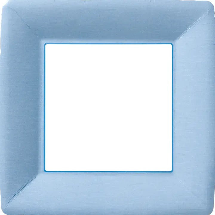 Square Dinner Plates - Light Blue