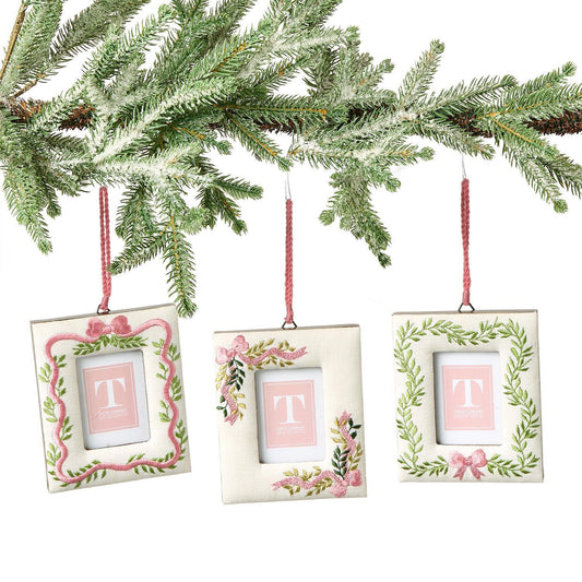 Embroidered Frame Ornaments