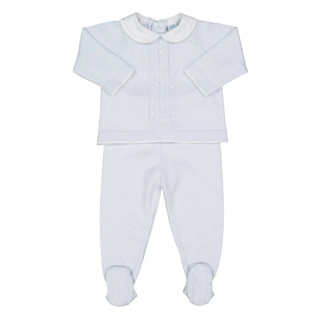 Baby Boys Pique Collar Dot Knit Set