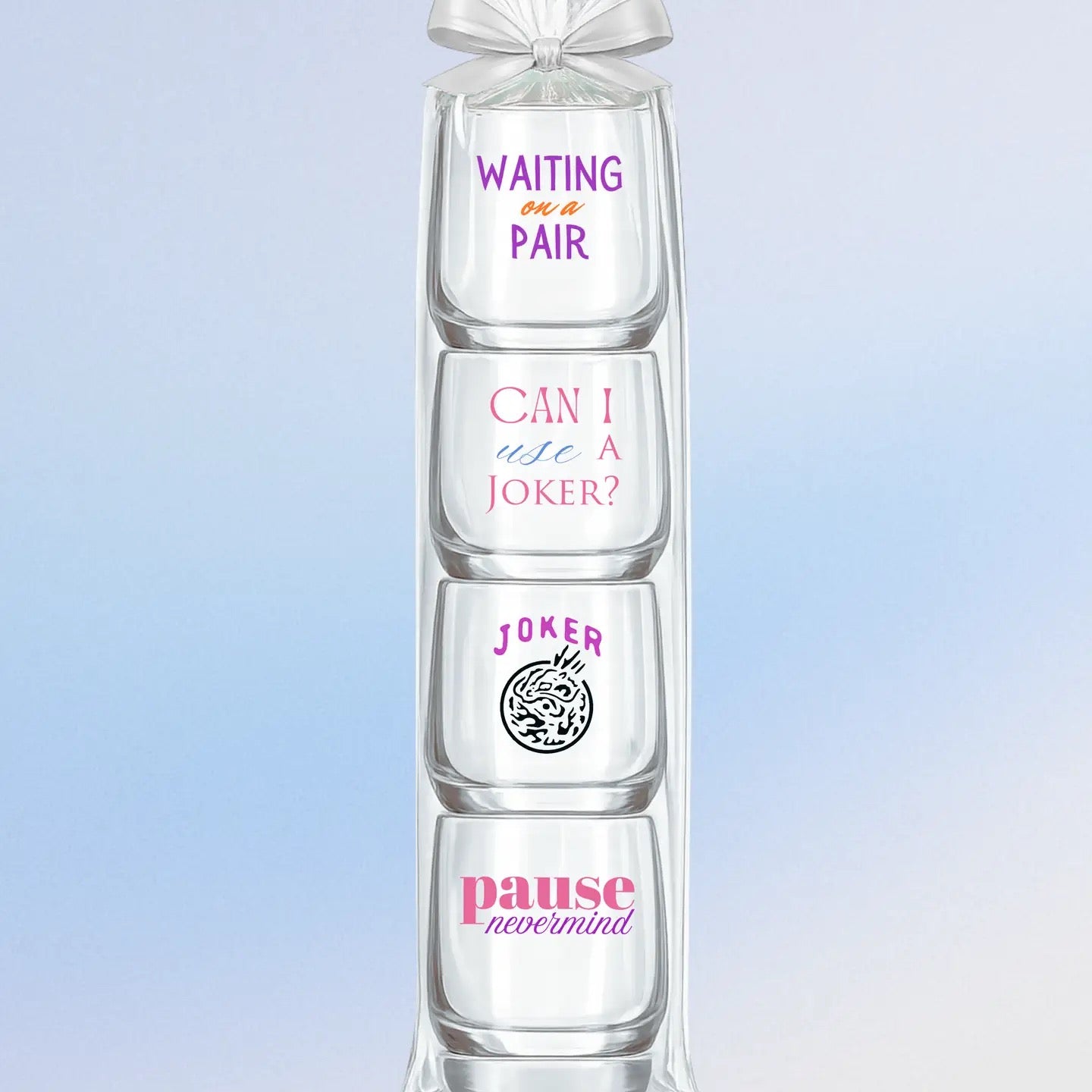 Mahjong Wine Glass Set