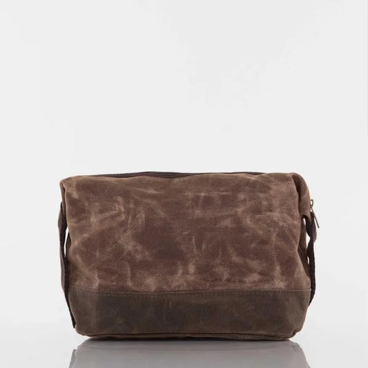 Waxed Dopp Kit - Khaki