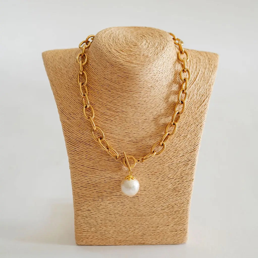 Cotton Pearl Chain Necklace
