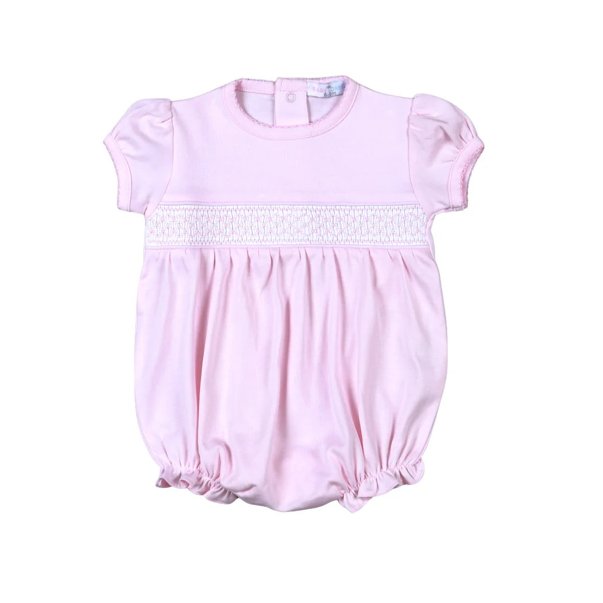 Pink Pima Hand Smocked Bubble