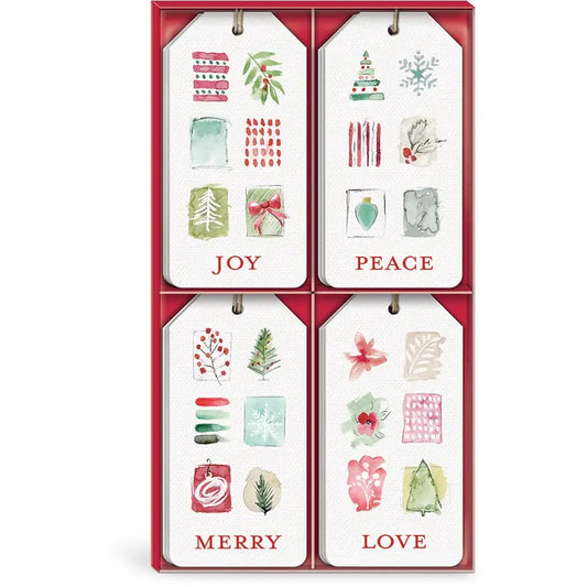 Winter Watercolor Gift Tag Set