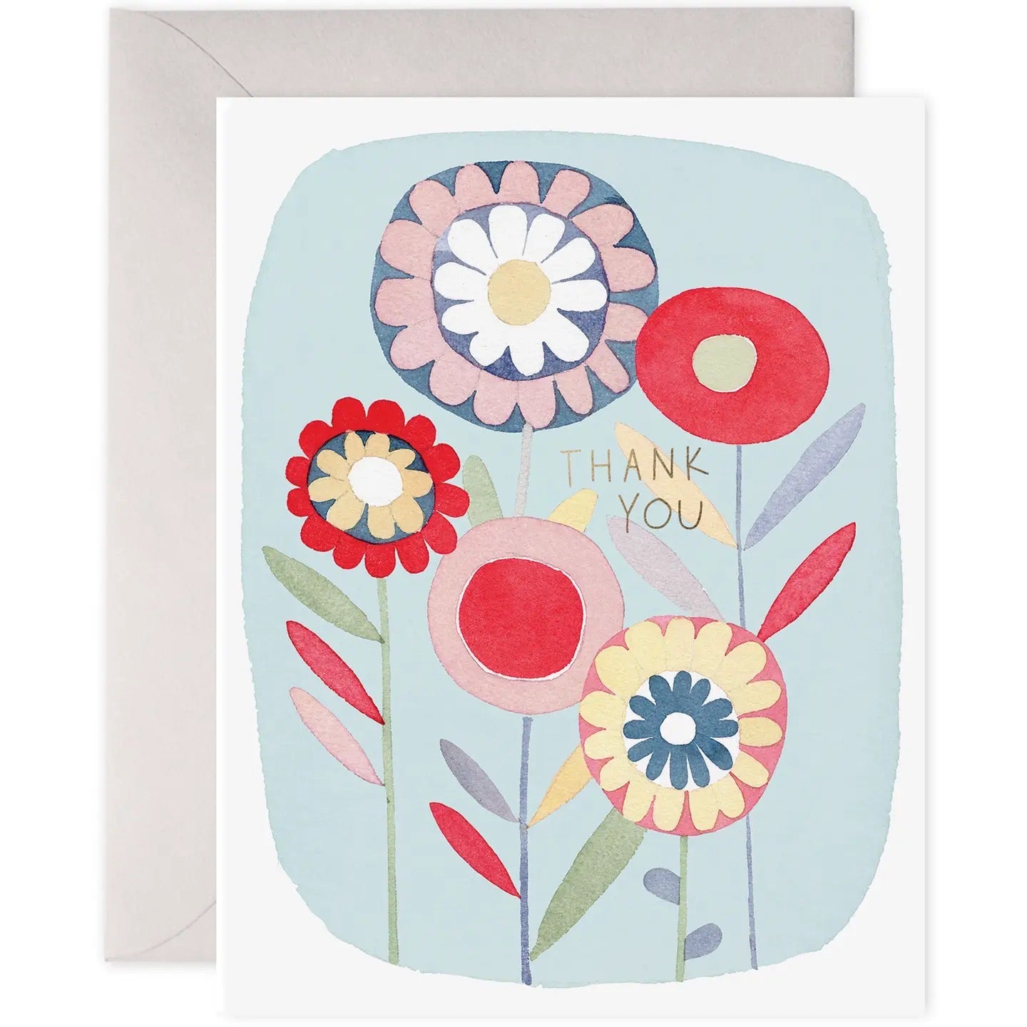 Folky Flowers Greeting Card