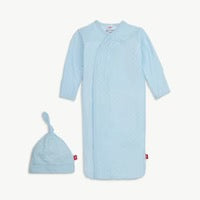Magnetic Gown & Hat Set - Pin Dot Blue