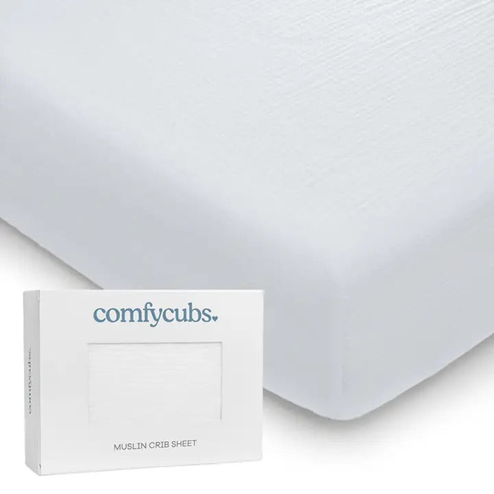 Muslin Crib Sheet - White