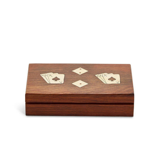 Wooden Card/Dice Game Set