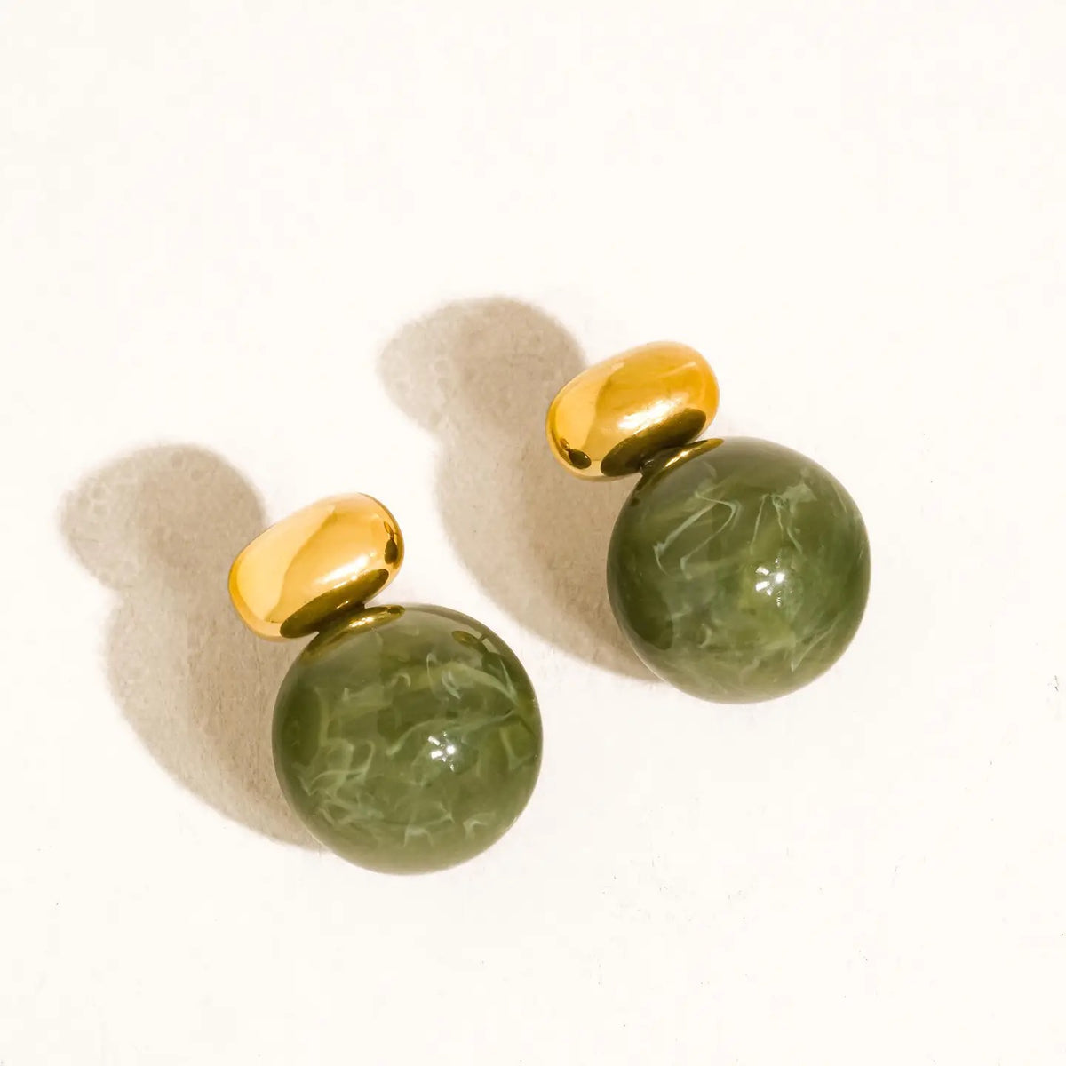 Marble Ball Earrings