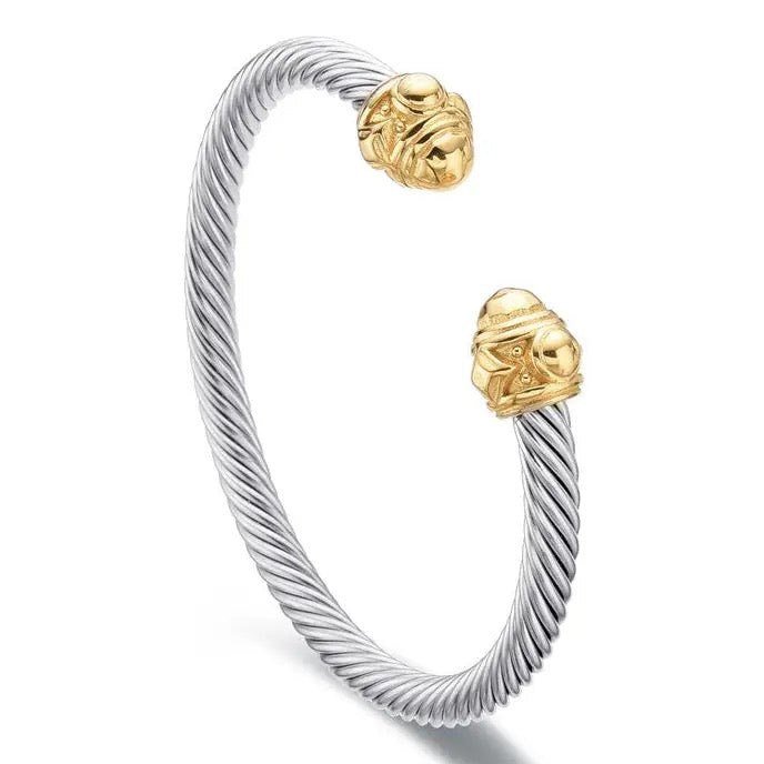 Kenzie Two-Tone Cable Twist Bracelet