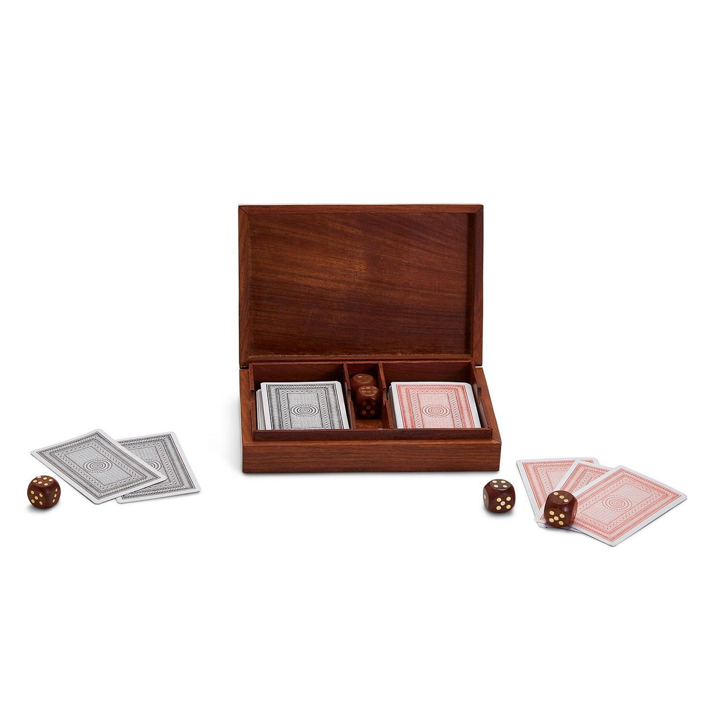 Wooden Card/Dice Game Set