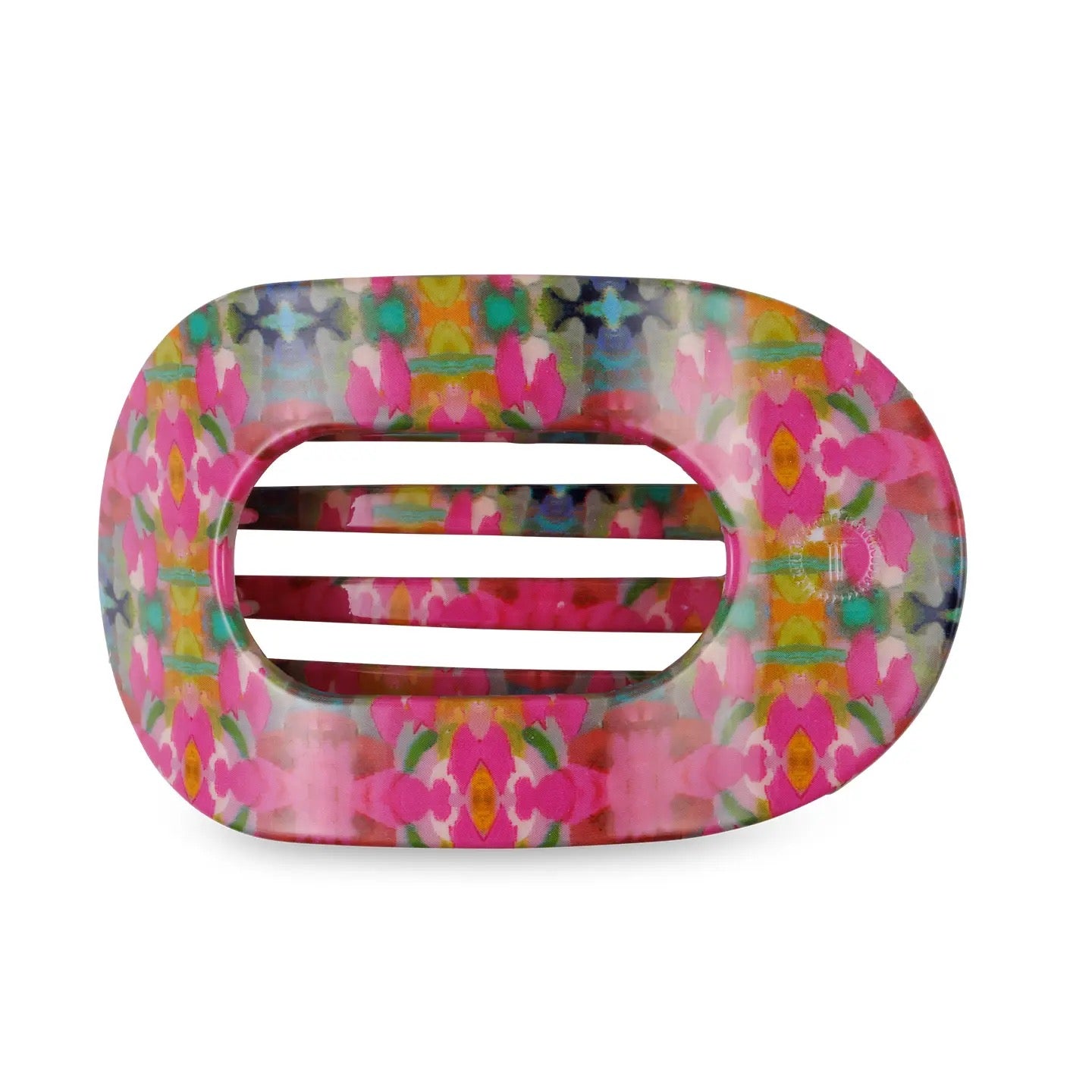 Round Flat Hair Clip - Fuchsia Dream