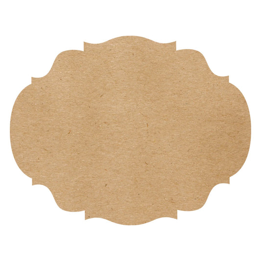 DIE-CUT KRAFT FRENCH FRAME PLACEMAT