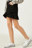 Girls Ruffle Trimmed Twill Skirt