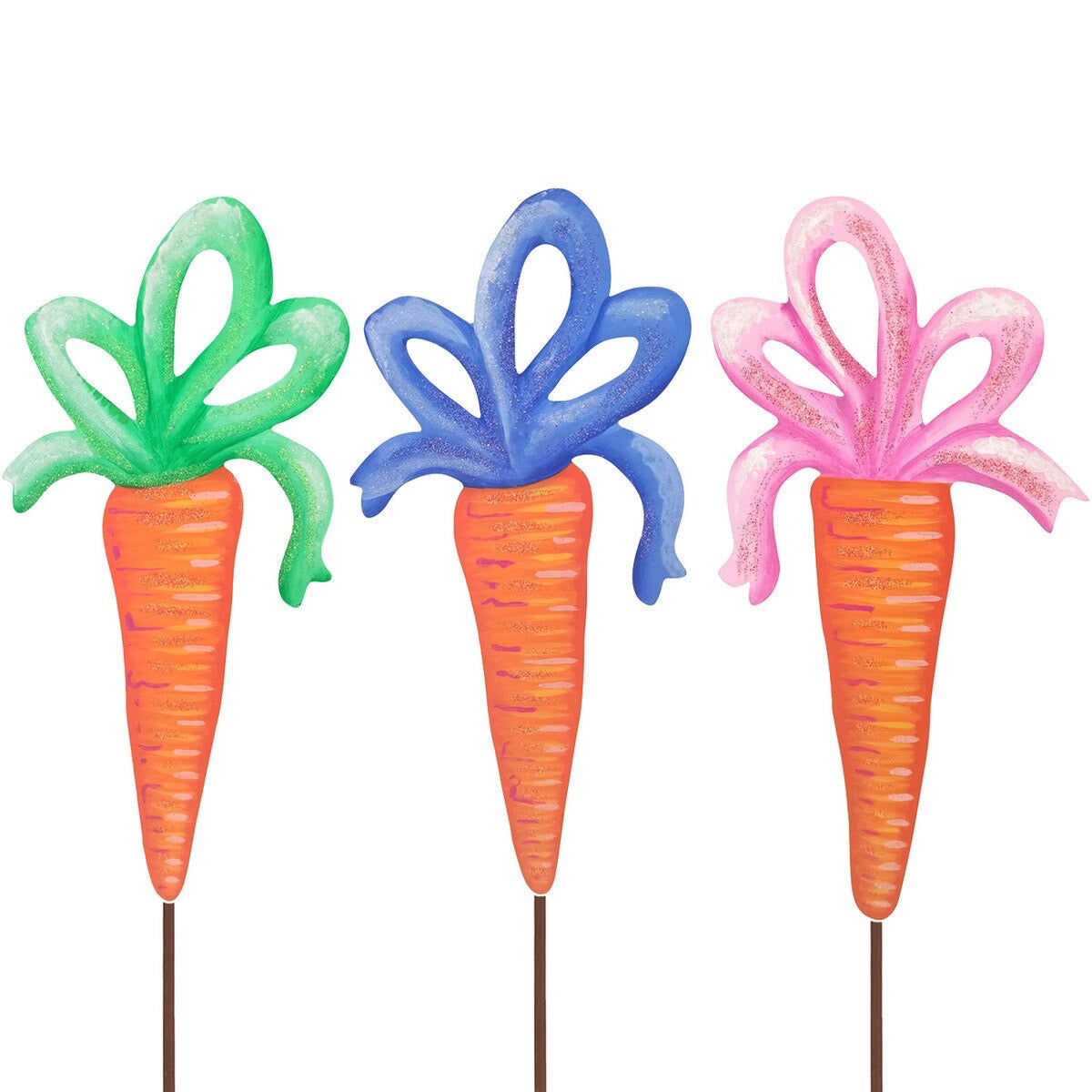 Ribbon Top Carrots - Set of 3
