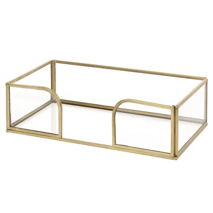 Gold Edge Guest Towel Caddy