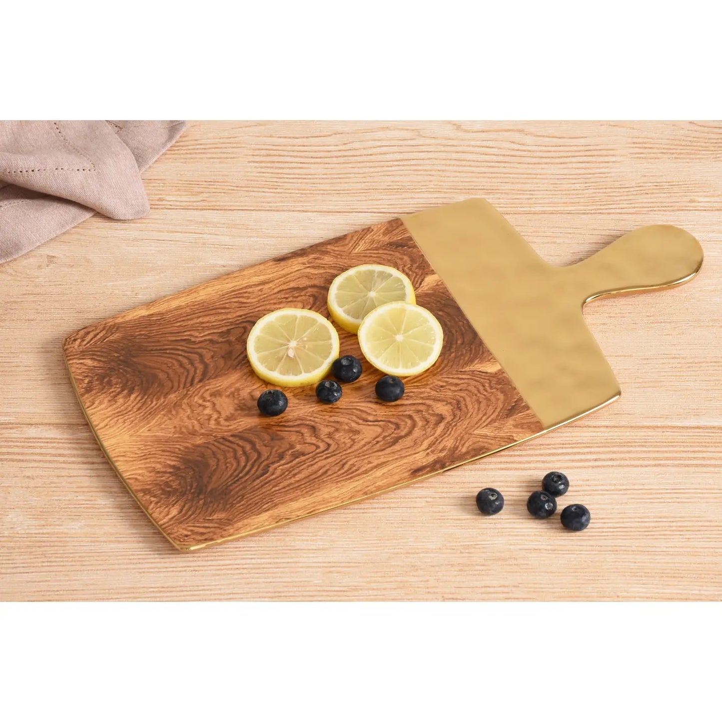 Gold/Wood Serving Board