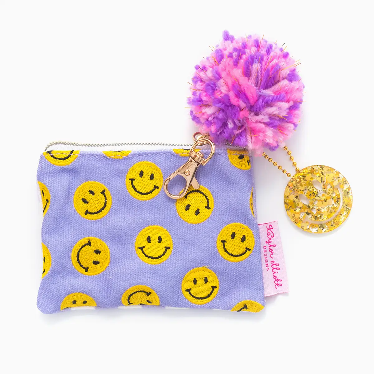 Mini Smiley Cardholder Keychain Pouch