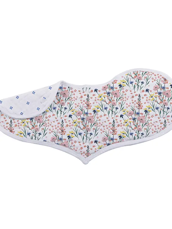 Wildflowers Bamboo Heart Bib 2PK