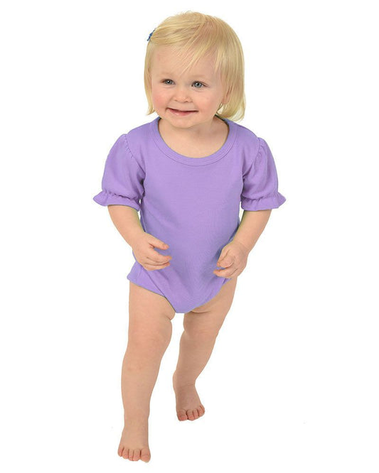 Short Sleeve Girl Romper- Lavender