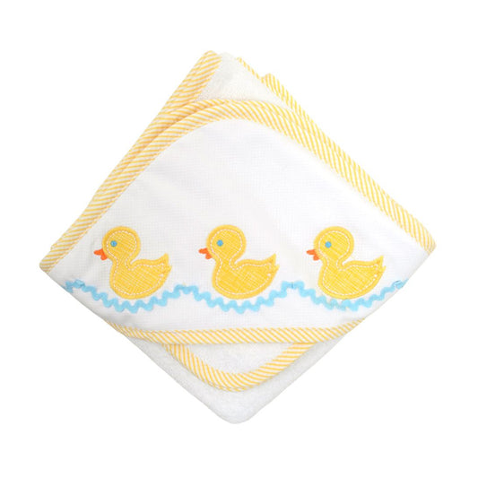 Yellow Duck Hooded Towel & Washcloth Set