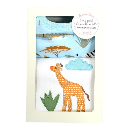 Giraffe Bib & Burp Box Set