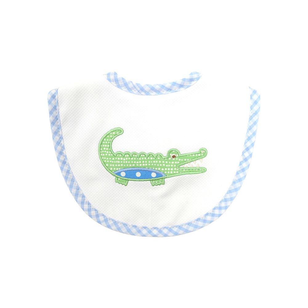 Blue Alligator Bib