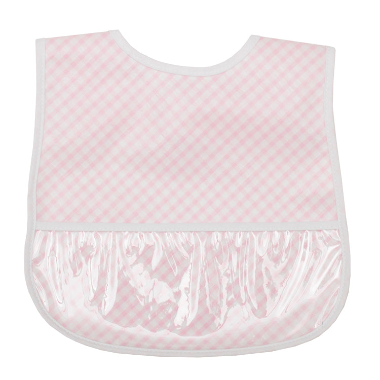 Pink Check Laminated Bib